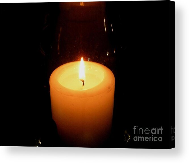 Candle Acrylic Print featuring the photograph Candlelight Moments by Joseph Baril