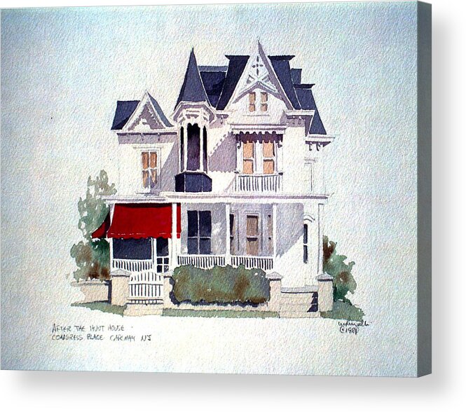 Architecture Acrylic Print featuring the painting Cape May Victorian by William Renzulli