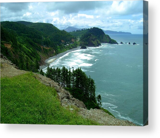 Cape Meares Acrylic Print featuring the photograph Cape Meares by Laureen Murtha Menzl