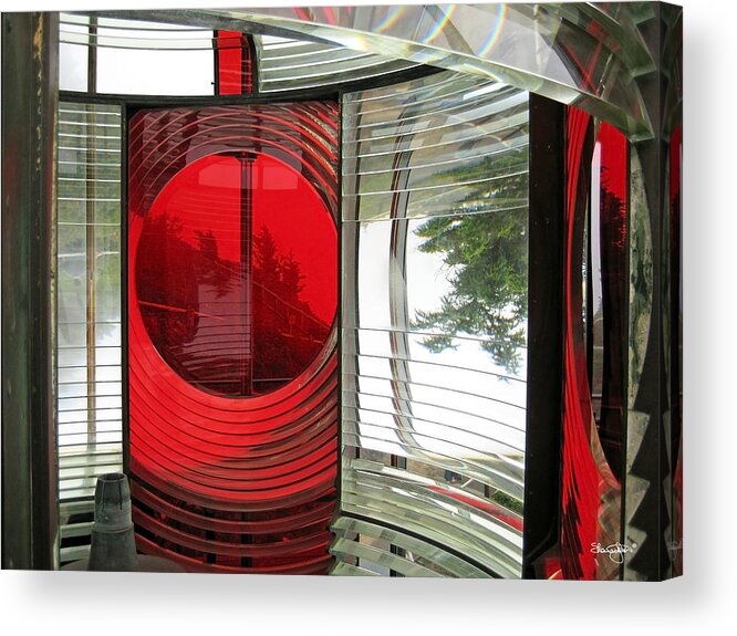 Red Acrylic Print featuring the photograph Cape Meares Light by Shanna Hyatt