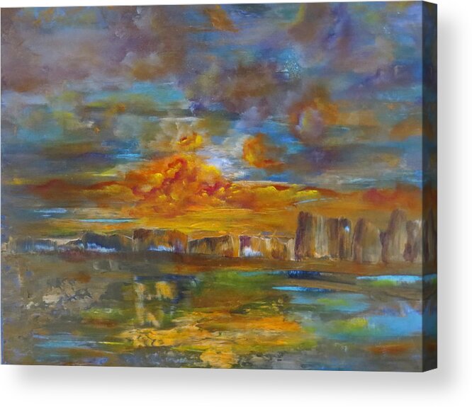 Abstract Acrylic Print featuring the painting Capricious by Soraya Silvestri
