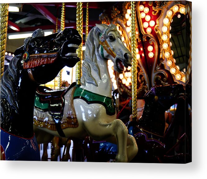 Carousel Acrylic Print featuring the photograph Carousel Charge by Richard Reeve