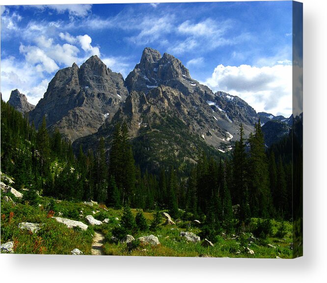 The Cathedral Group Acrylic Print featuring the photograph Cathedral Group from the Northwest by Raymond Salani III
