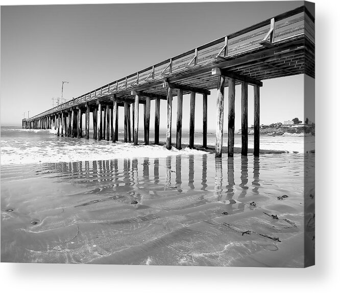 Beach Acrylic Print featuring the photograph Cayucos Pier by Paul Foutz