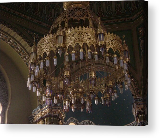  Chandelier Acrylic Print featuring the photograph Chandelier by Moshe Harboun