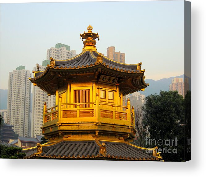 Asia Acrylic Print featuring the photograph Chi Lin Temple - Hong Kong by Amanda Mohler