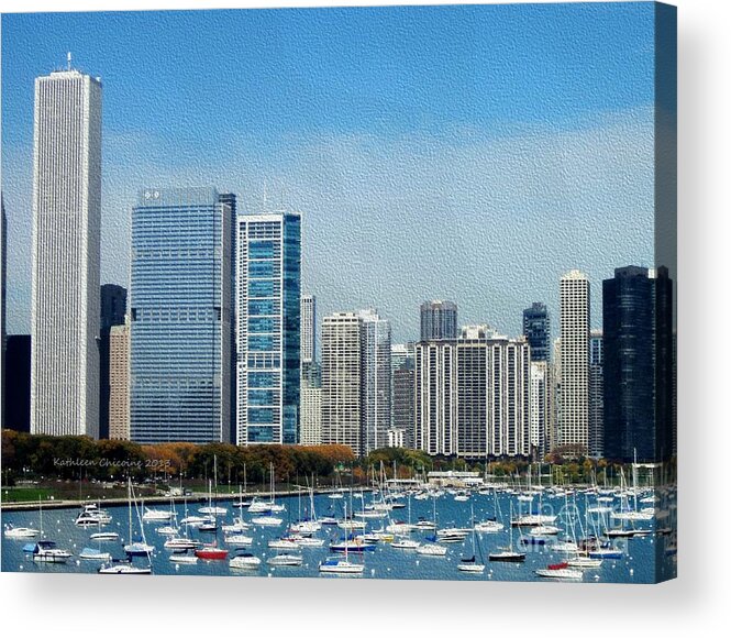 Chicago Acrylic Print featuring the photograph Chicago Skyline by Kathie Chicoine