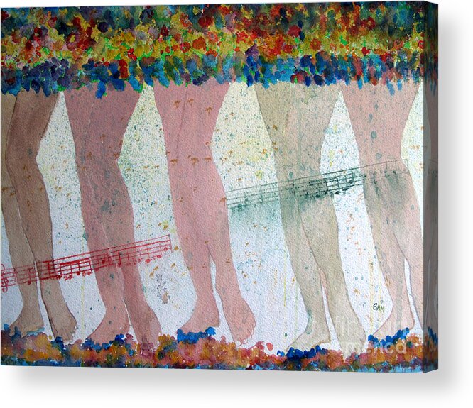Chorus Line Acrylic Print featuring the painting Chorus Line by Sandy McIntire