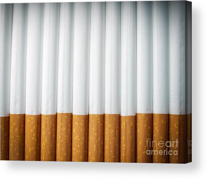 Tobacco Acrylic Print featuring the photograph Cigarettes by Sinisa Botas
