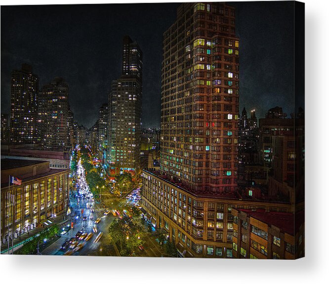 Nyc Acrylic Print featuring the photograph City Lights by Hanny Heim