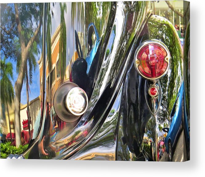 Abstract Acrylic Print featuring the photograph Classic Car Abstract by Dart Humeston