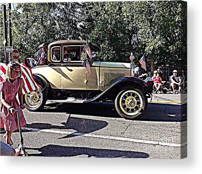 Children's Parade Acrylic Print featuring the photograph Classic Children's Parade Classic Car East Millcreek Utah 1 by Richard W Linford