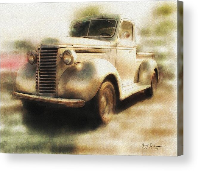 Classic Cars Acrylic Print featuring the painting Classic Pickup by Gary De Capua