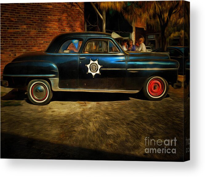 Sheriff Acrylic Print featuring the photograph Classic Police Car by Claire Bull