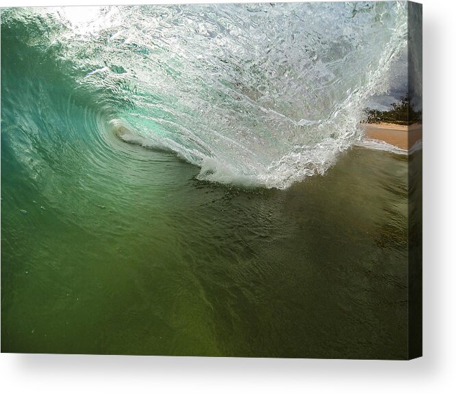Shorebreak Acrylic Print featuring the photograph Closeout Wave by Brad Scott