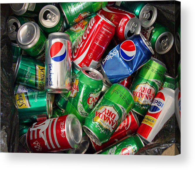 Cans Acrylic Print featuring the photograph Collection of cans 02 by Andy Lawless