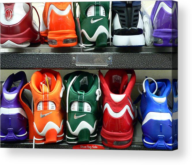 Colorful Shoes Acrylic Print featuring the photograph Colorful Shoes by Jeff Lowe