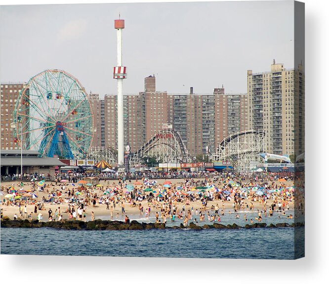 Coney Island Acrylic Print featuring the photograph Coney Island Beach by Keith Thomson