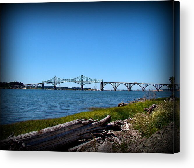 Coos Bay Acrylic Print featuring the photograph Coos Bay Bridge by Nick Kloepping