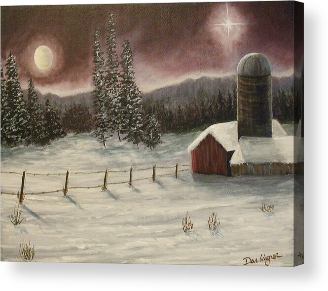 Christmas Acrylic Print featuring the painting Country Christmas by Dan Wagner
