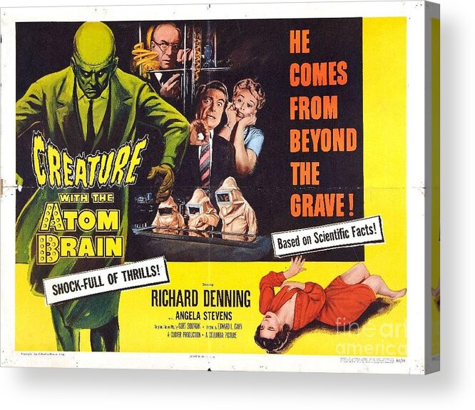 Vintage Acrylic Print featuring the photograph Creature With The Atom Brain by Action
