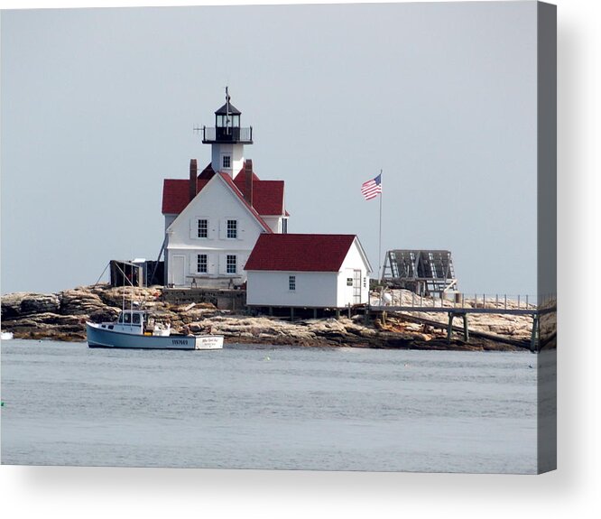 Cuckholds Light Acrylic Print featuring the photograph Cuckholds Lighthouse by Catherine Gagne