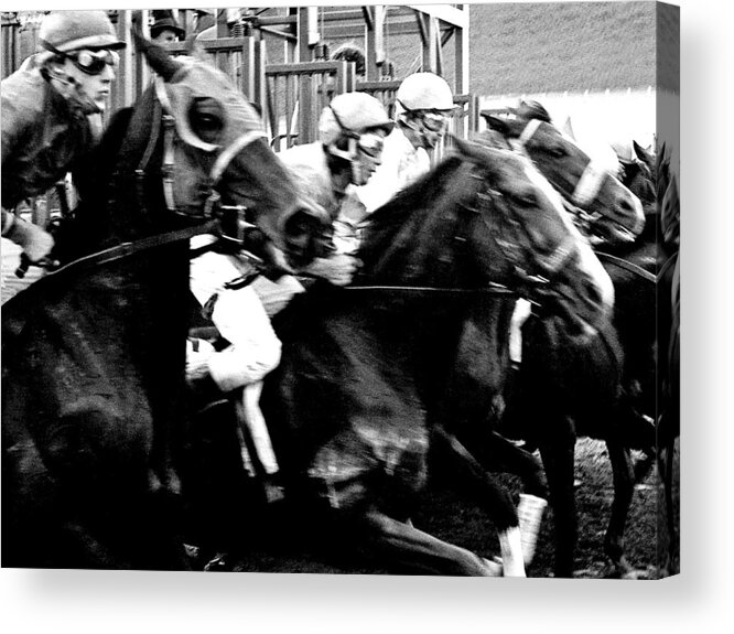 Horse Race Acrylic Print featuring the photograph Day at the Races #1 by Neil Pankler