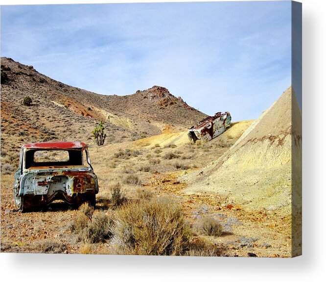 Cars Acrylic Print featuring the photograph Desert Relics by Marilyn Diaz