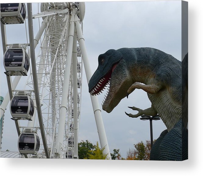 Tyrannosaurus Rex Acrylic Print featuring the photograph Do Not Feed the T Rex by Richard Reeve