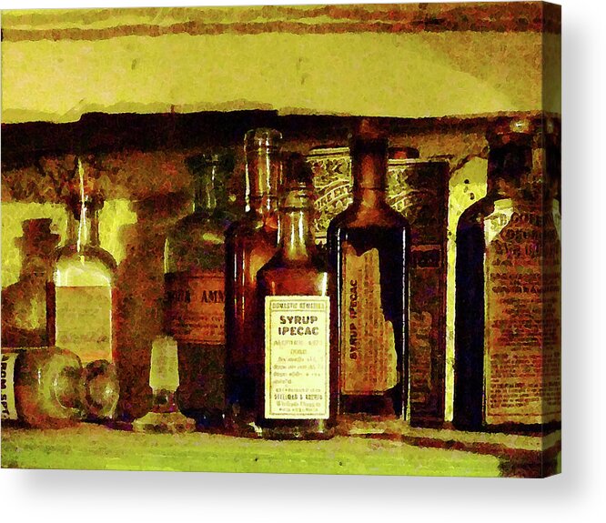 Druggist Acrylic Print featuring the photograph Doctor - Syrup of Ipecac by Susan Savad