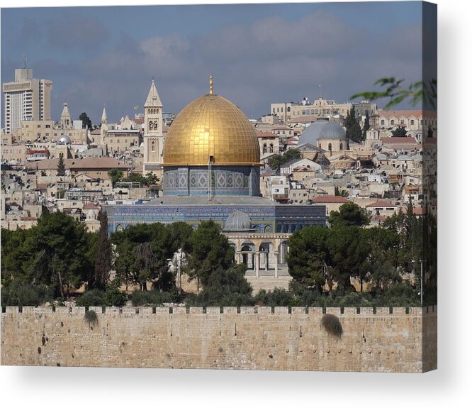 Dome On The Rock Acrylic Print featuring the photograph Dome on the Rock by Karen Jane Jones