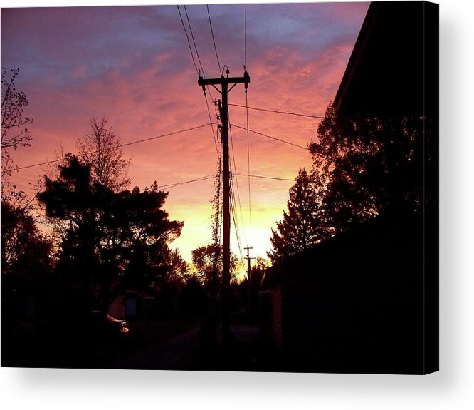 Dwight Acrylic Print featuring the photograph Down The Alley Sunrise by Thomas Woolworth