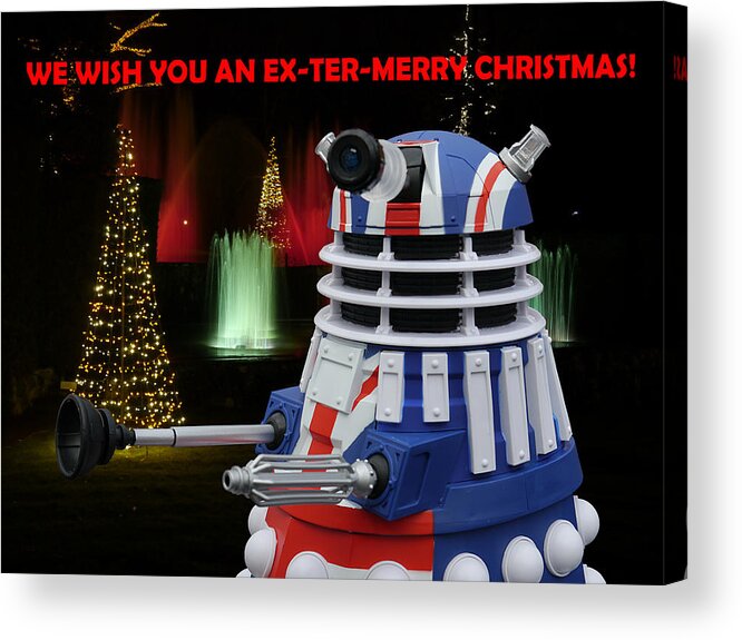 Richard Reeve Acrylic Print featuring the photograph Dr Who - Dalek Christmas by Richard Reeve