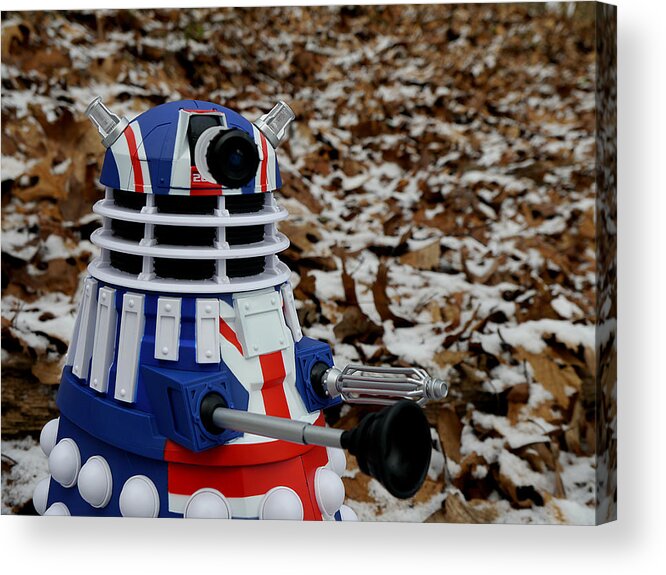 Dalek Acrylic Print featuring the photograph Dr Who - Forest Dalek by Richard Reeve