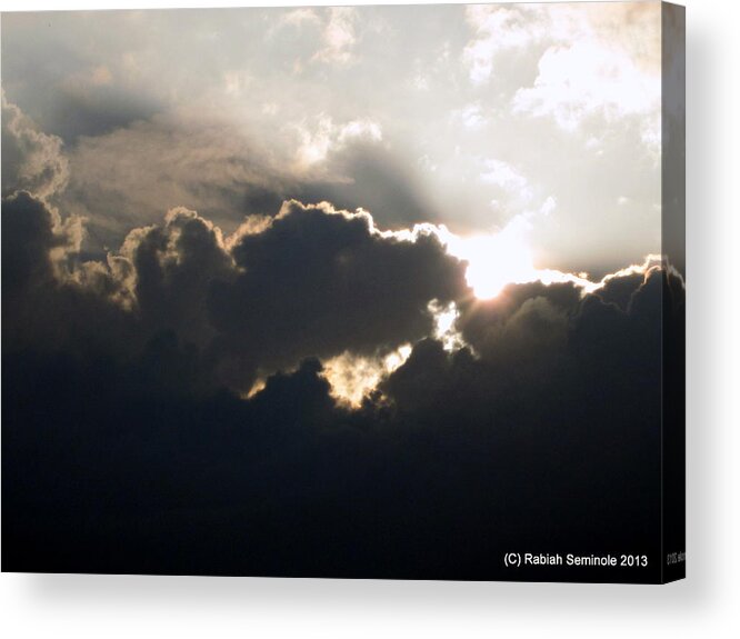 Sunset Acrylic Print featuring the photograph Dragon Sunset by Rabiah Seminole