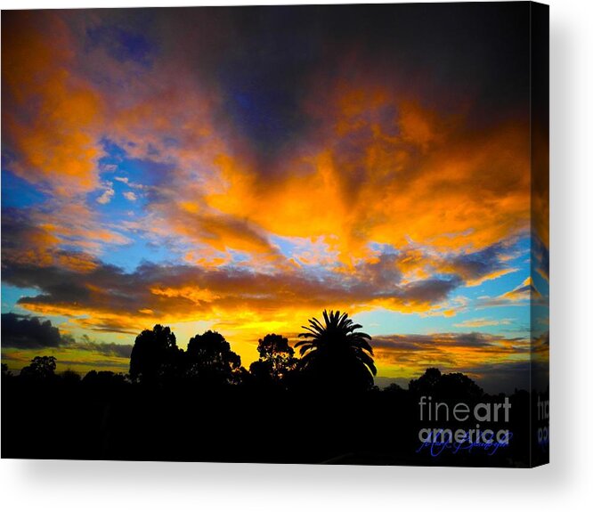 Sunset Acrylic Print featuring the photograph Dramatic Sunset by Mark Blauhoefer
