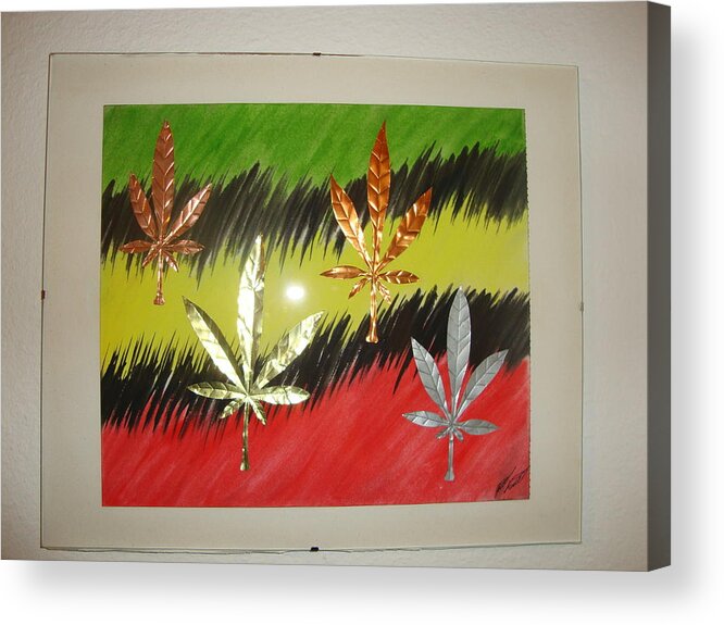 Water Color Acrylic Print featuring the mixed media Dream Leaves Three by Scott Faucett