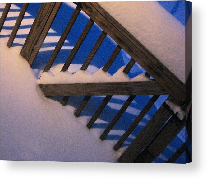 Snow Acrylic Print featuring the photograph Drifted Gate by Dennis Lundell