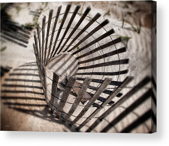 Fence Acrylic Print featuring the photograph Storm Fence Series 1 by John Pagliuca