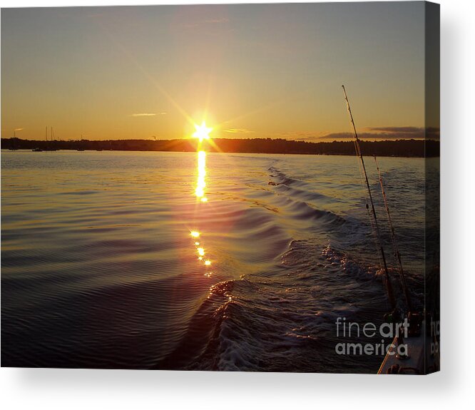 Early Morning Fishing Acrylic Print featuring the photograph Early Morning Fishing by John Telfer