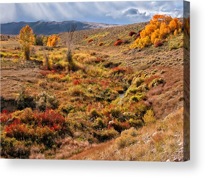 Wyoming Acrylic Print featuring the photograph East of Crowheart by Kathleen Bishop