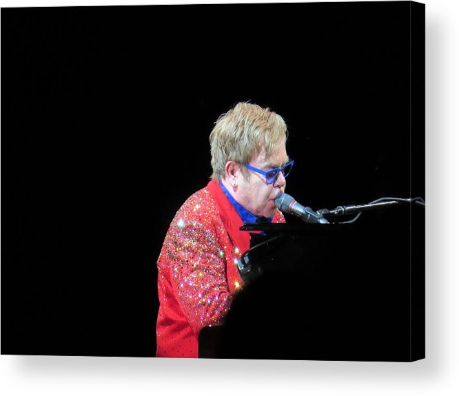 Singer Acrylic Print featuring the photograph Elton by Aaron Martens