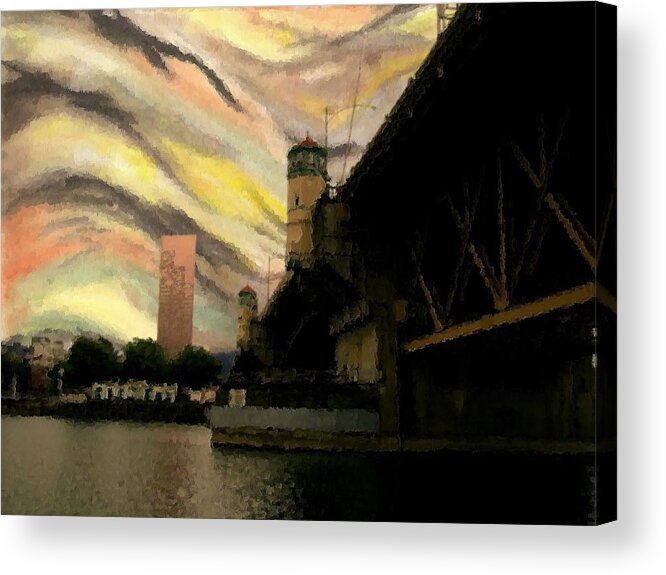 Burnside Bridge Acrylic Print featuring the photograph Empathically Challenged by Laureen Murtha Menzl