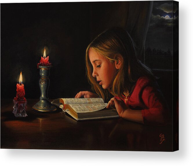 Religious Painting Acrylic Print featuring the painting Enlightenment by Glenn Beasley