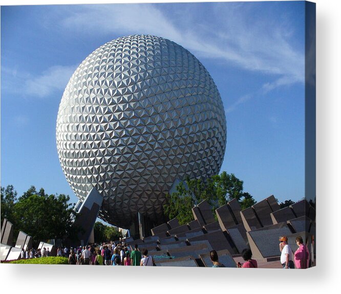 Epcot Centre Acrylic Print featuring the photograph Epcot Centre by Lingfai Leung