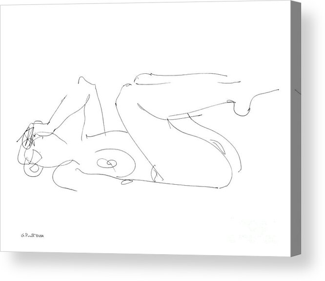 Erotic Renderings Acrylic Print featuring the drawing Erotic-Drawings-GPunt-25 by Gordon Punt