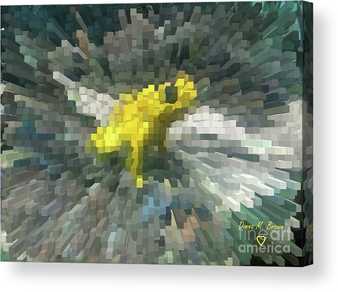 Frog Acrylic Print featuring the photograph Extrude Yellow Frog by Donna Brown