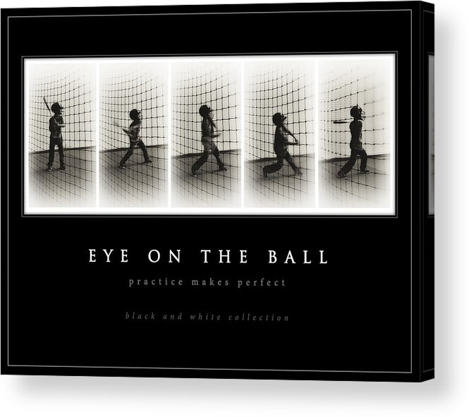 Eye On The Ball - Black Background Acrylic Print featuring the photograph Eye On The Ball - black background by Greg Jackson