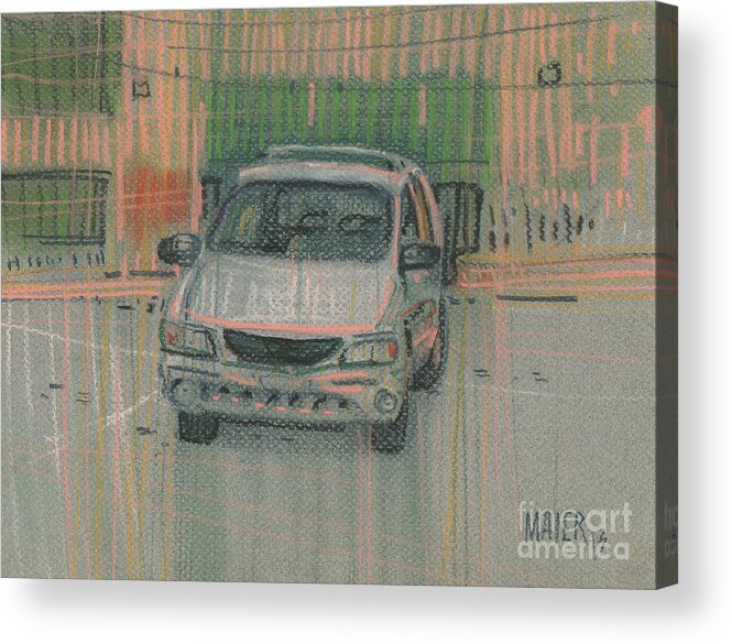 Car Acrylic Print featuring the painting Family Car by Donald Maier