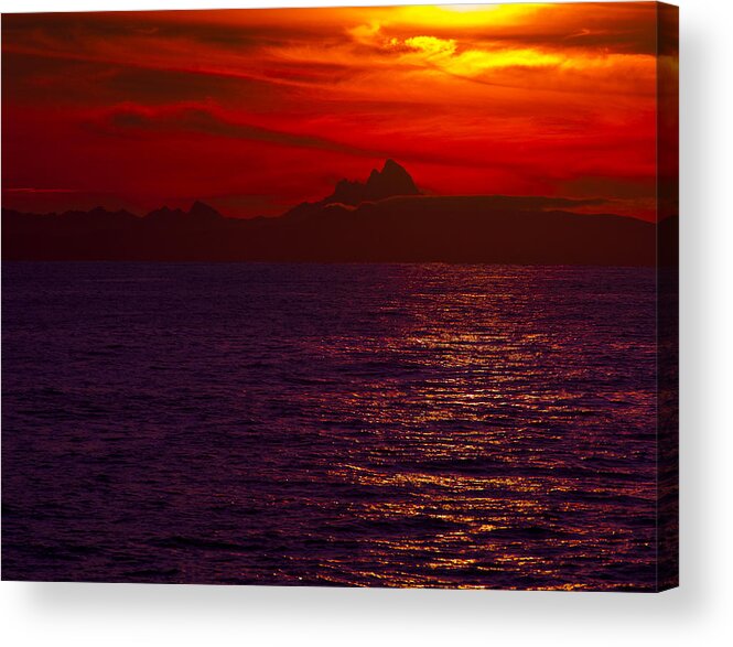 Indonesia Land Shots. Sun Set Acrylic Print featuring the photograph Far From Home by Terry Cosgrave